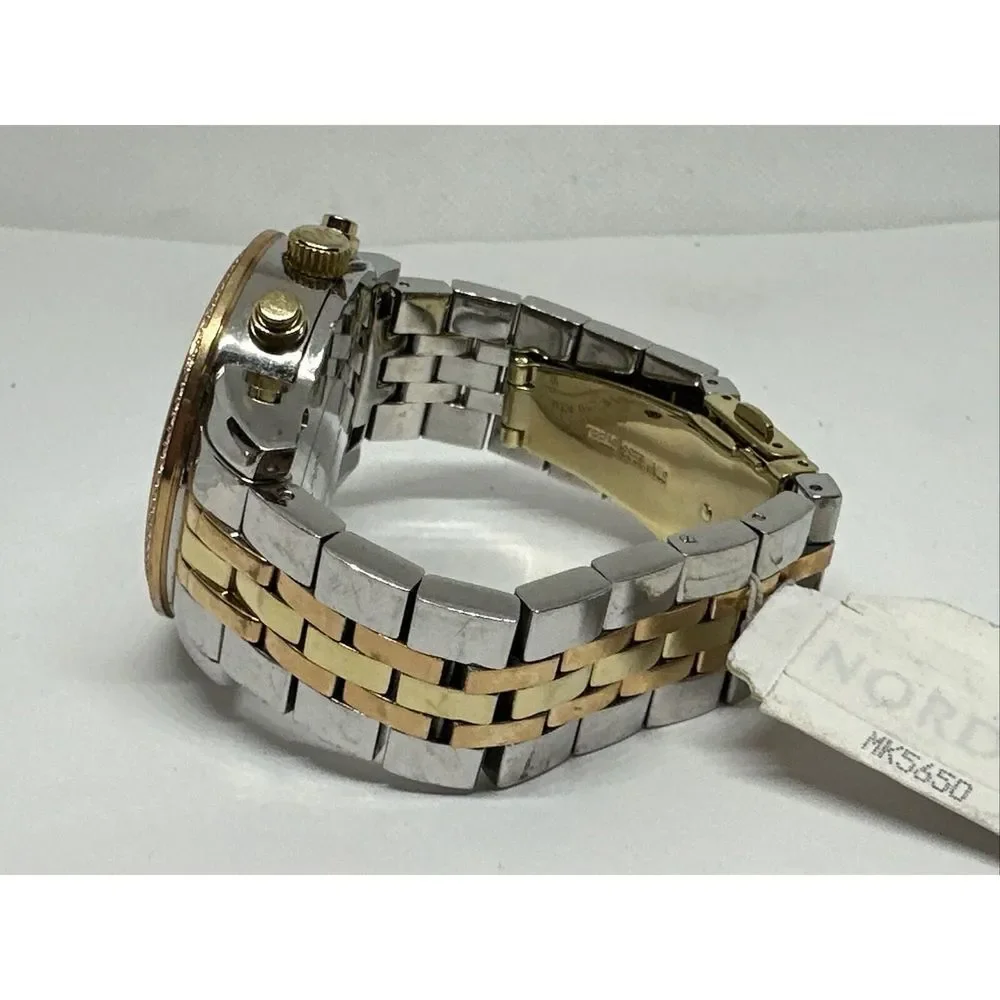 Michael Kors Ritz MK5650 Women Tri-Tone Stainless Steel Analog Dial Watch NUL55
